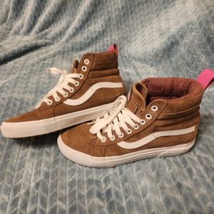 Brown high top old school Vans